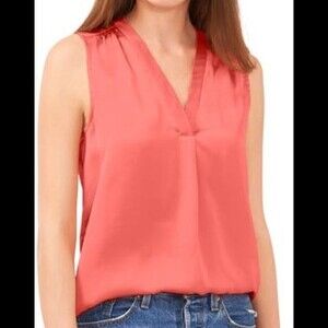 Vince Camuto Pink Satin Blouse